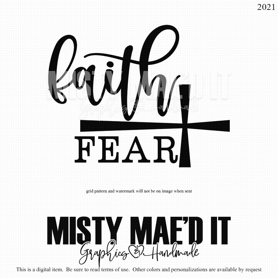 Faith Over Fear Cross