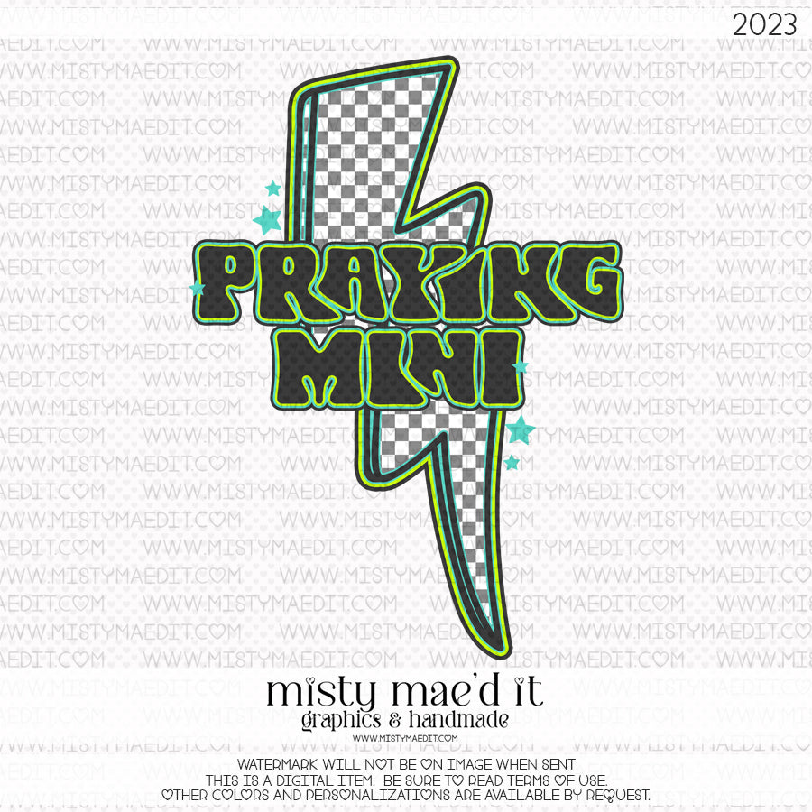 Praying Mama/Mini Bolt Checkered